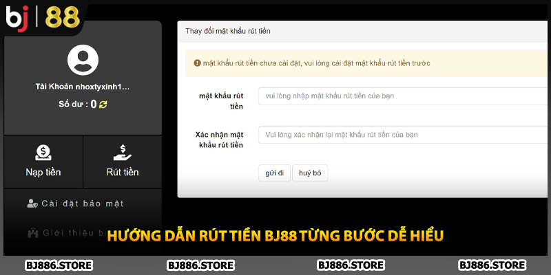 Hướng dẫn rút tiền BJ88 từng bước dễ hiểu